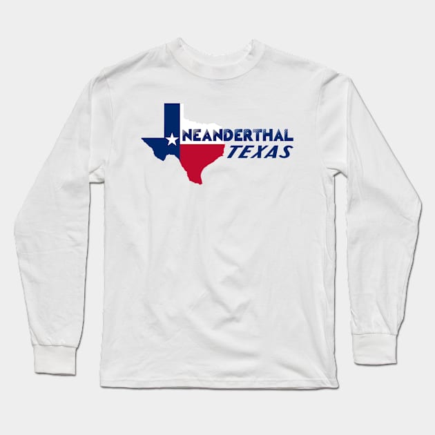 TEXAS Neanderthal #2 Long Sleeve T-Shirt by archila